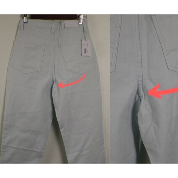 WeWoreWhat Size 27 Super Bleached Kick Flare Wide Leg High Rise Denim NEW Jeans - Picture 17 of 17